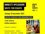 air 20231210 schrijfmiddagamnestyapeldoornflashmobdagvanmensenrechten